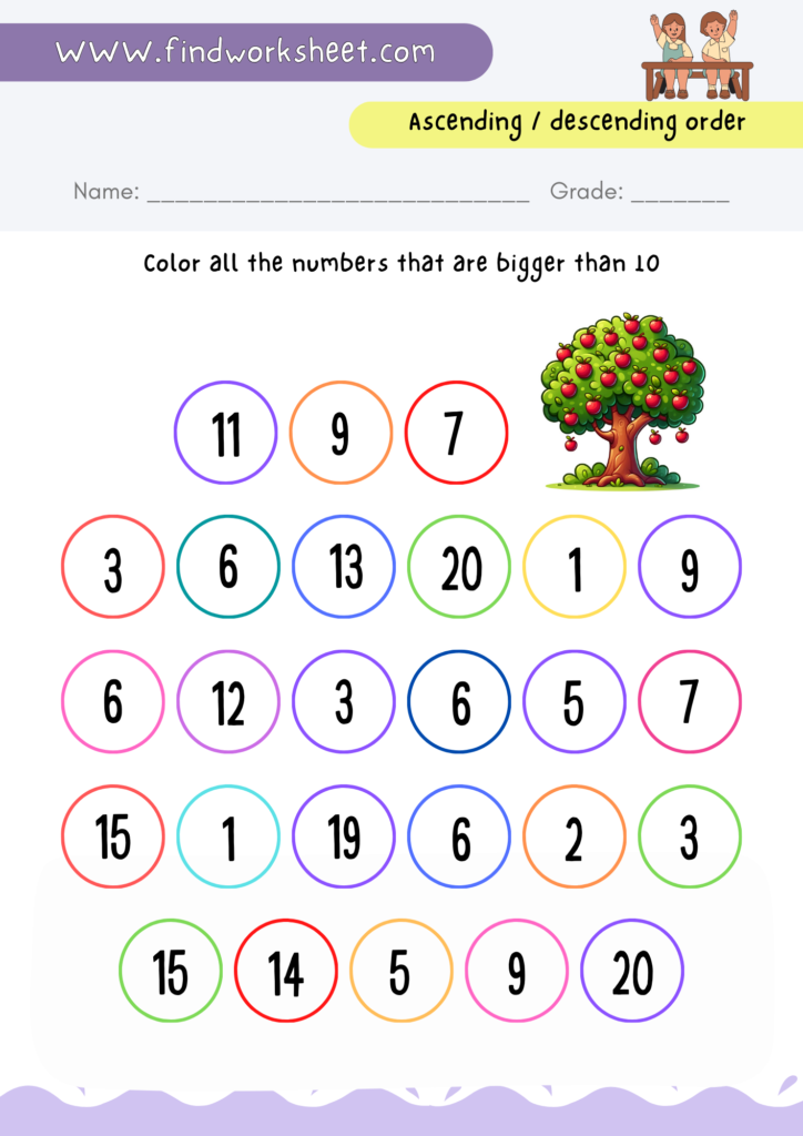 Ascending order and Descending order worksheet - 6 Free PDF Download ...