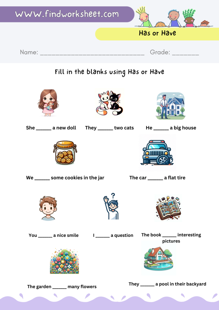 Free Has Have Worksheet Pdf